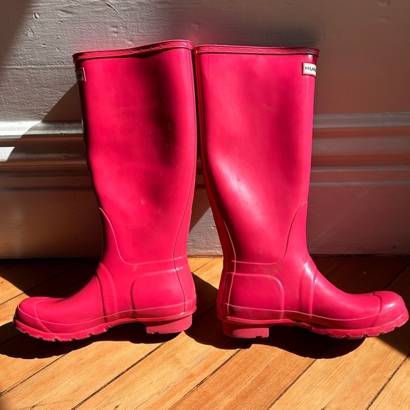 Pink Hunter women’s rain boots - Picture 3 of 4